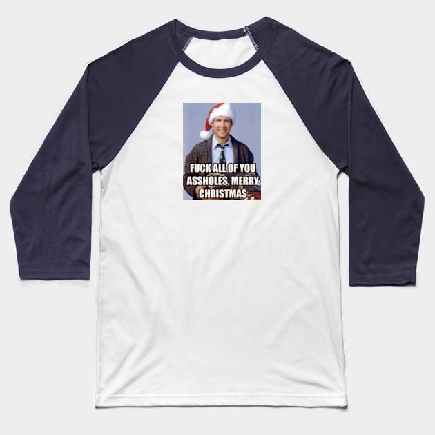 A Clark Griswold Christmas Greeting Baseball T-Shirt by Cloudcitysabers